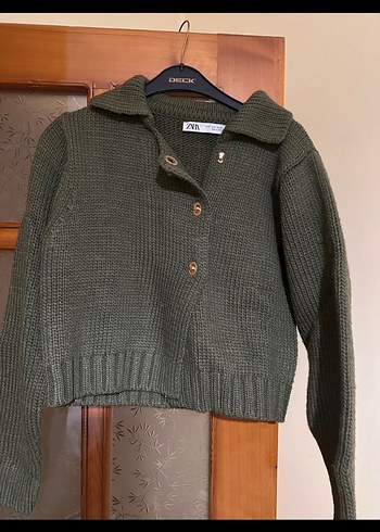 Zara Düğmeli Örgü Kadın Hırka - Görsel 2