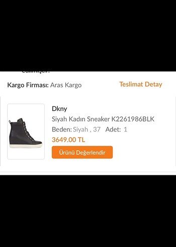 DKNY Siyah Kadın Deri Sneaker Wedge Topuklu - Görsel 5