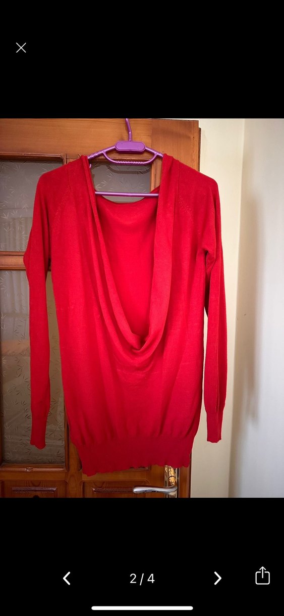 İpekyol Kırmızı Kadın Triko Uzun Kollu Kazak - Görsel 2