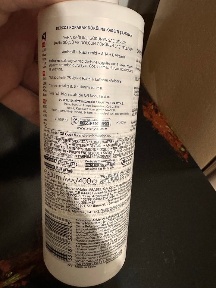 Dercos Energy+ Aminexil Niacinamide Şampuan - Görsel 3