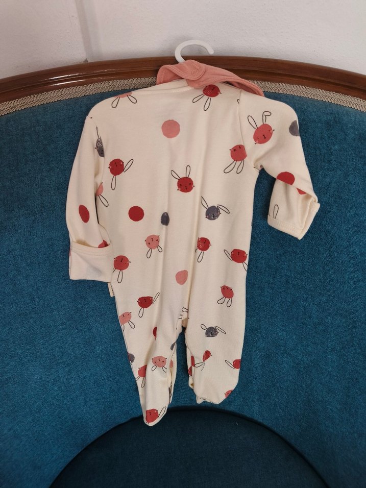 Bebek Kız Baskılı Örgü Hastane Tulumu - Görsel 3