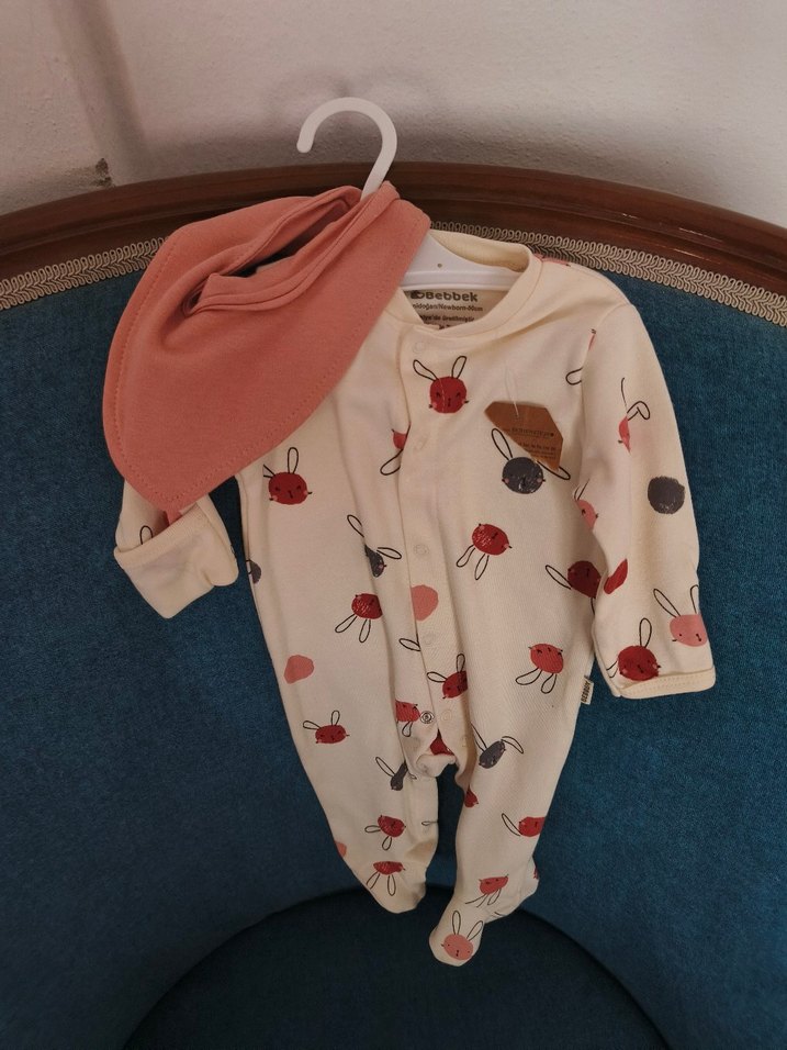 Bebek Kız Baskılı Örgü Hastane Tulumu - Görsel 2