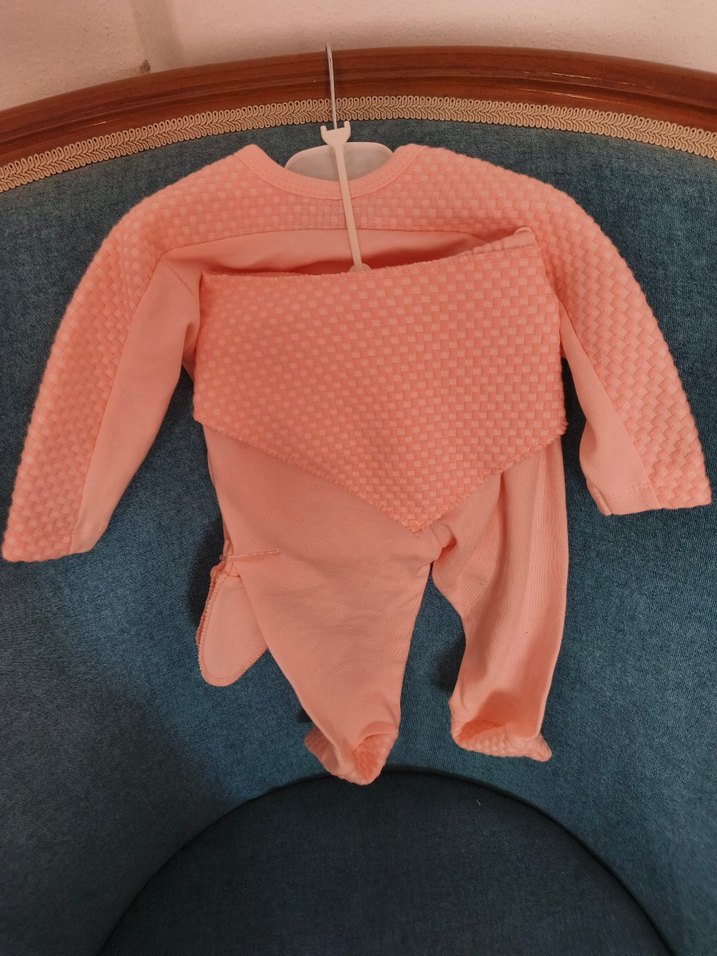 Pembe Uzun Kollu Bebek Kıyafet Takımı - Görsel 2