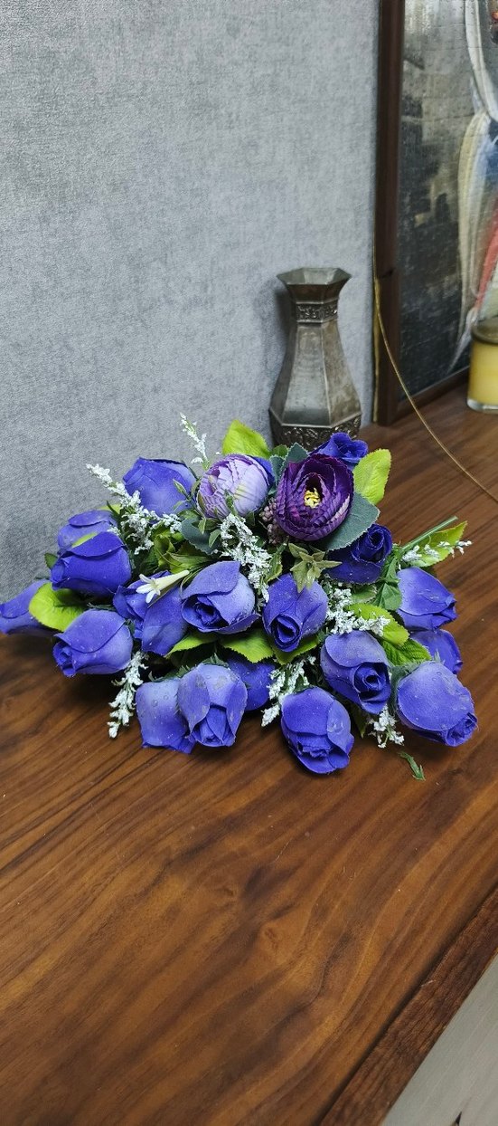 Mor Renkli Yapay Çiçekler - Görsel 2