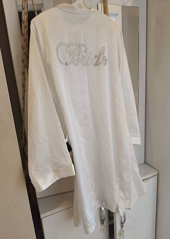 Uzun Kollu Beyaz Gelin Sabahlığı - Görsel 2