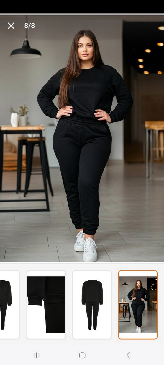 Siyah Rahat Kadın Eşofman Altı - Görsel 5