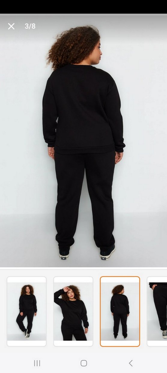 Siyah Rahat Kadın Eşofman Altı - Görsel 2