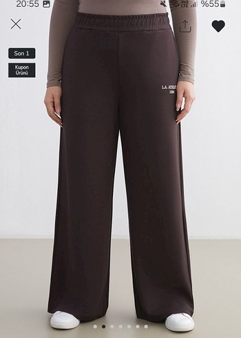 Kadın Kahverengi Rahat Kesim Midi Eşofman - Görsel 2