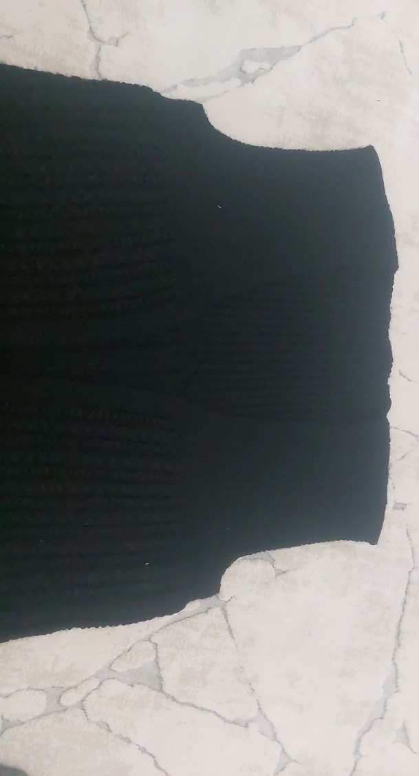 Siyah Pilili Kadın Kolsuz V Yaka Yelek - Görsel 2