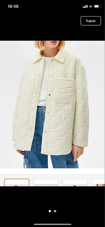 bershka beyaz ceket