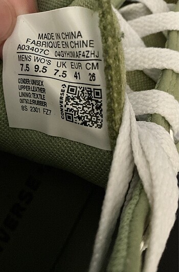 40 Beden yeşil Renk Orijinal yeşil converse