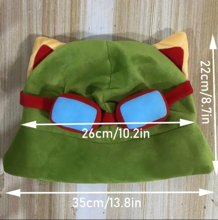 teemo cosplay şapka Leagu of Legends -LoL - Görsel 2