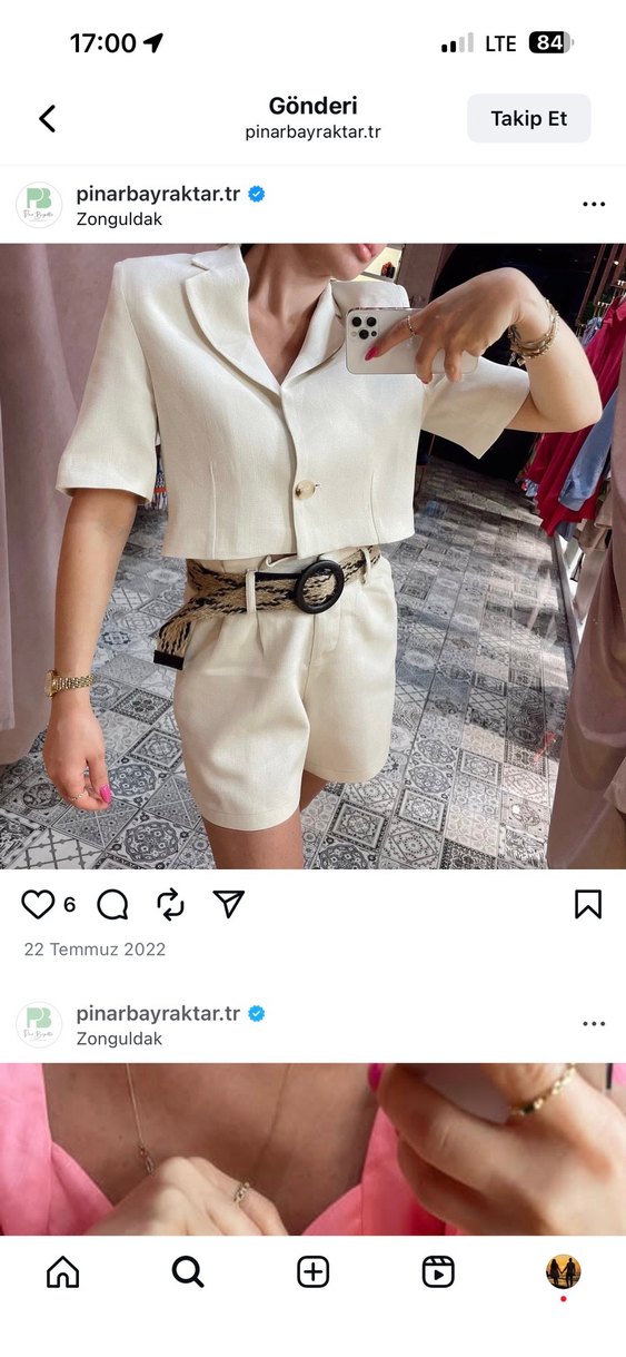 Beyaz Kısa Kesim Yılan Desenli Şort - Görsel 2