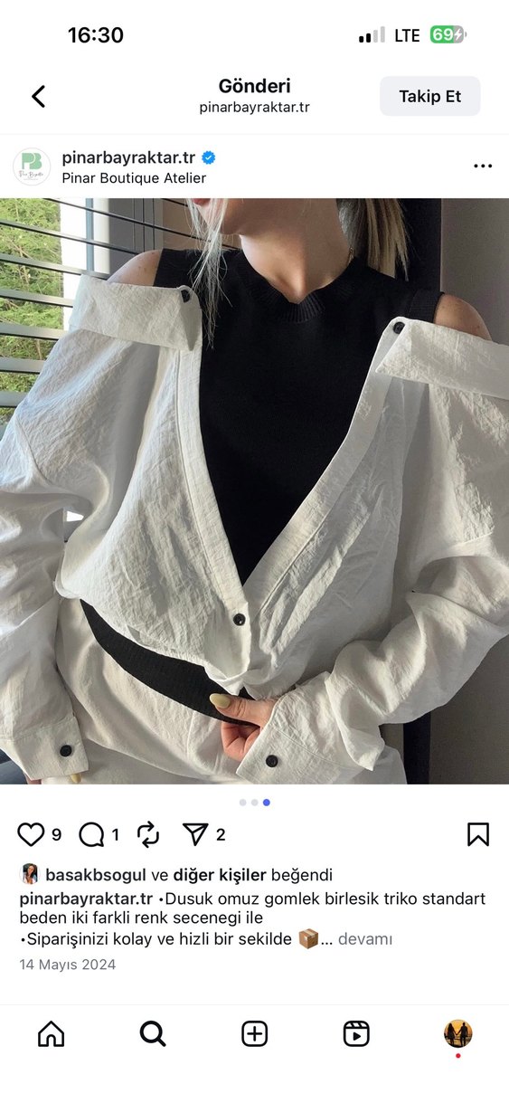 Düşük Omuz Pamuklu Düğmeli Midi Elbise - Görsel 3