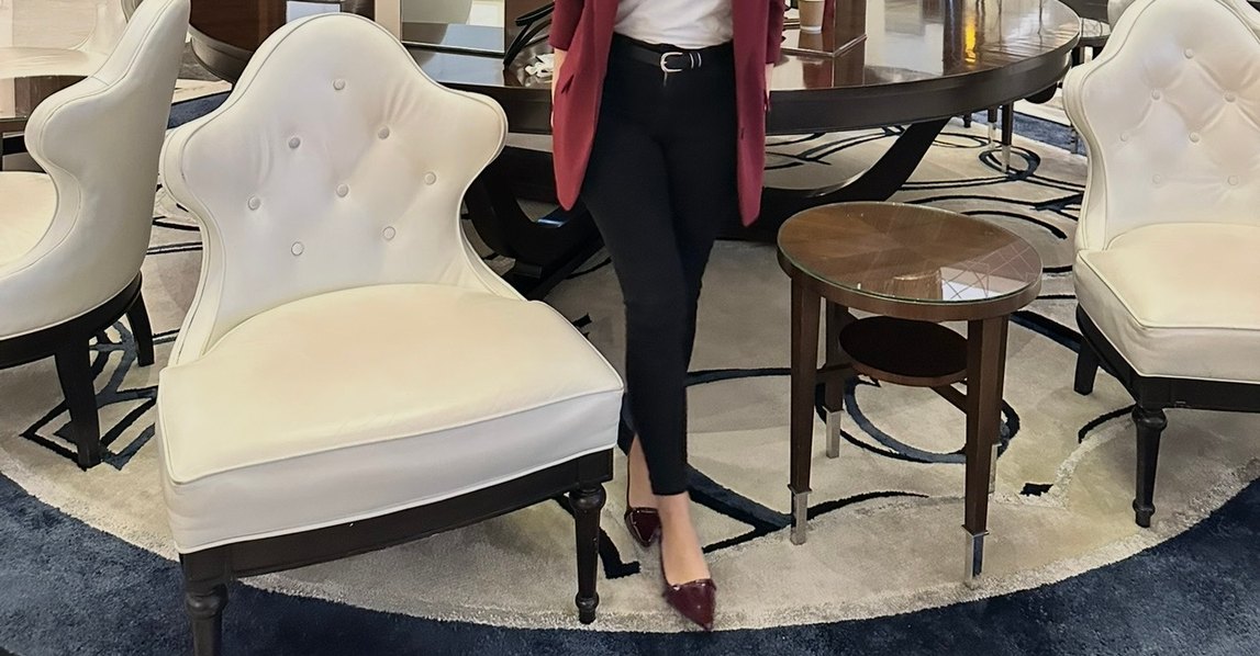 Bordo Parlak Deri Tokalı Stiletto - Görsel 3