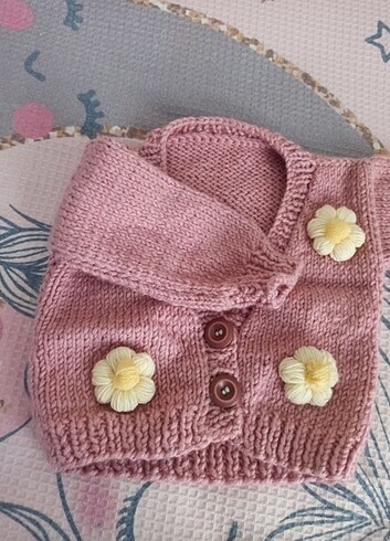 Diğer Çiçekli crop hırka 