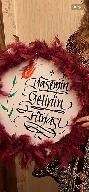 Kına defi isim yazılı