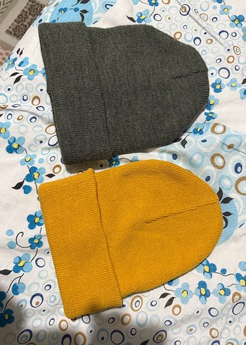 Kadın Gri Örgü Basic Bere - Görsel 2