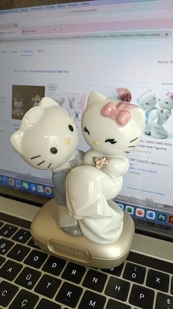 diğer Beden NAO hand made porcelain Hello Kitty. Valencia Spain