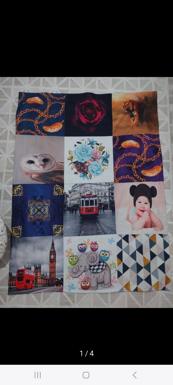 Çocuklar için Çok Renkli Baskılı Yatak Örtüsü - Görsel 2