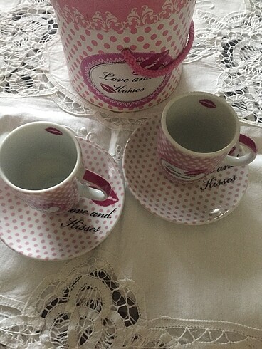 Porselen espresso fincan ikili set