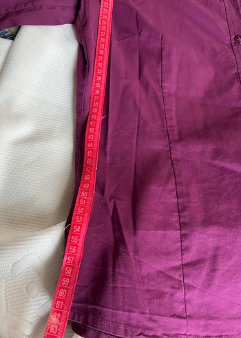 Düğmeli Mor Kadın Gömlek - Görsel 7