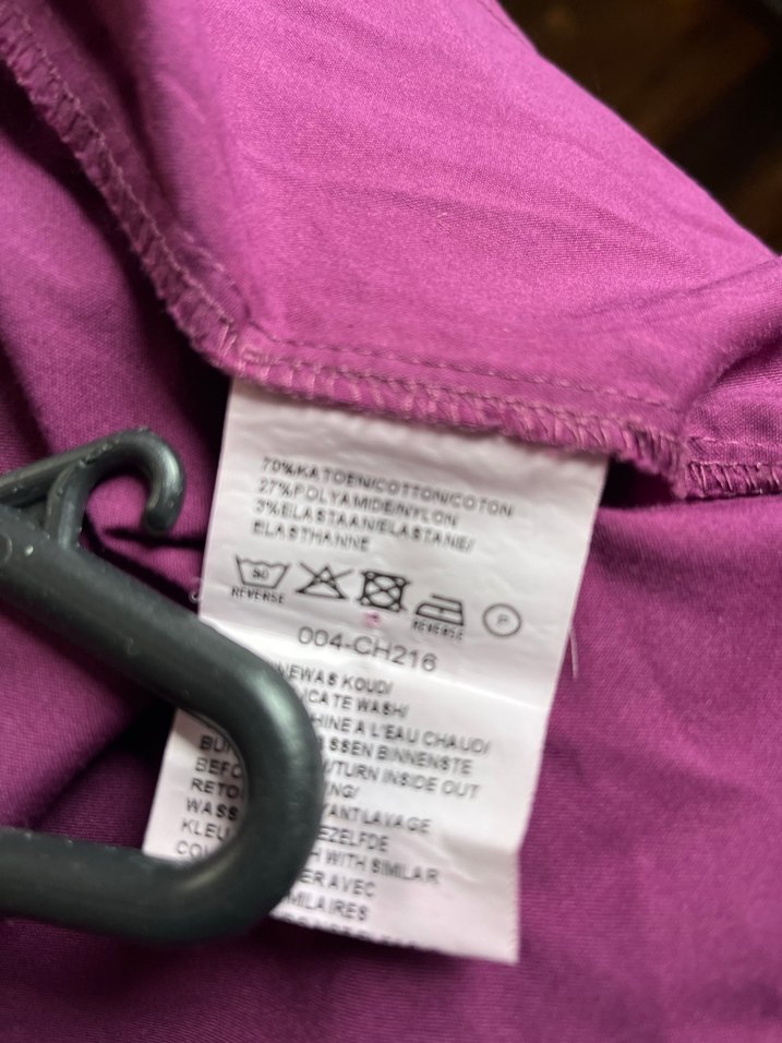 Düğmeli Mor Kadın Gömlek - Görsel 4