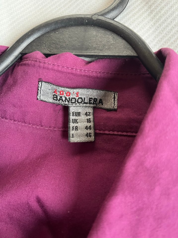 Düğmeli Mor Kadın Gömlek - Görsel 3