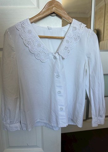 Mango markalı romantik yakalı gömlek