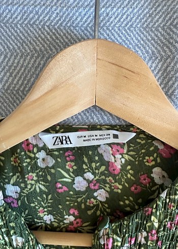 Zara Zara Çiçek Desenli Bohem Mini Elbise
