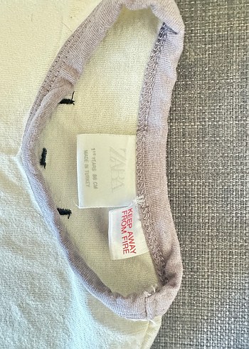 Beyaz unisex Çocuk Tişörtü, Pastel Detaylı - Görsel 2