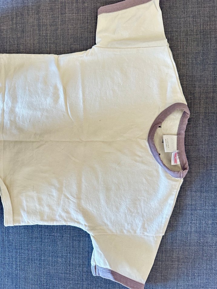 Beyaz unisex Çocuk Tişörtü, Pastel Detaylı - Görsel 3