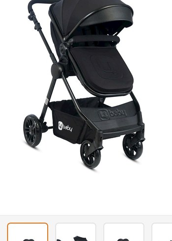 Siyah Bebek Arabası Katlanabilir Model - Görsel 7