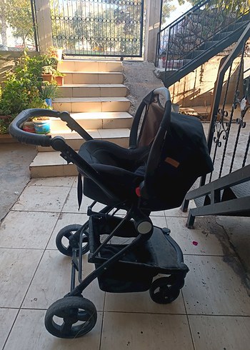 Siyah Bebek Arabası Katlanabilir Model - Görsel 5