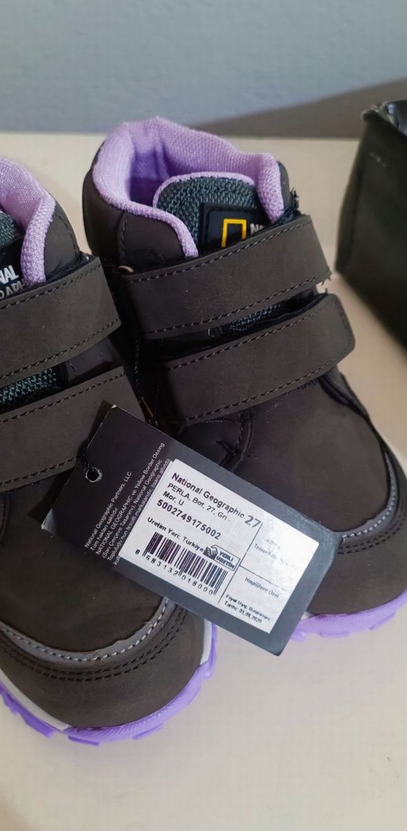 Kız Çocuk Mor Cırt Cırtlı Street Wear Bot - Görsel 5