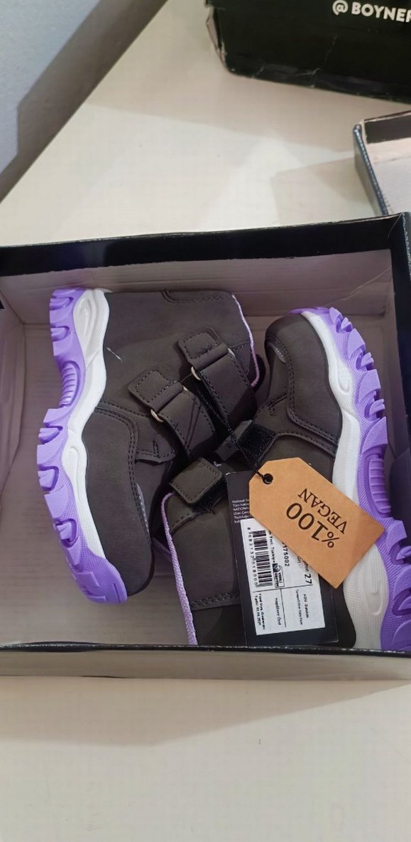 Kız Çocuk Mor Cırt Cırtlı Street Wear Bot - Görsel 3