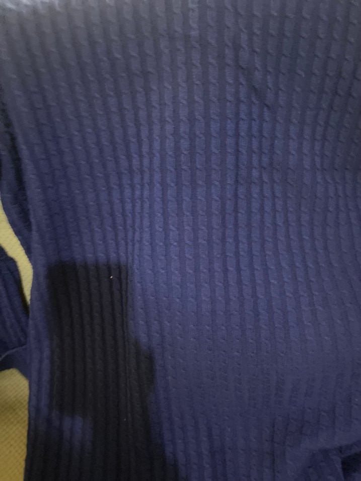 Düğmeli Mavi Triko kalın uzun hırka - Görsel 5