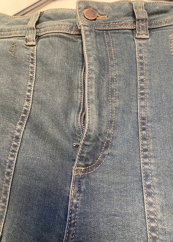 Gevşek Kesim Cep Detaylı Kadın Kot Pantolon - Görsel 5