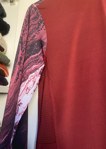 Bordo Uzun Kollu Yüksek Yakalı Kadın Gömlek - Görsel 3