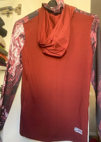 Bordo Uzun Kollu Yüksek Yakalı Kadın Gömlek - Görsel 4