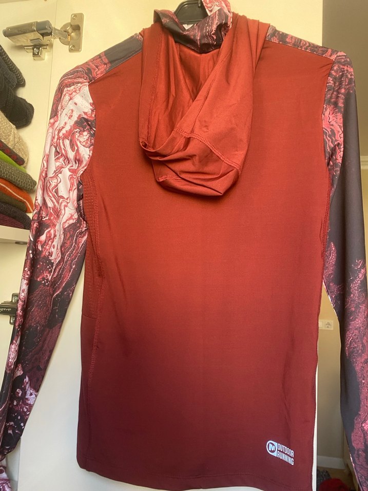 Bordo Uzun Kollu Yüksek Yakalı Kadın Gömlek - Görsel 4