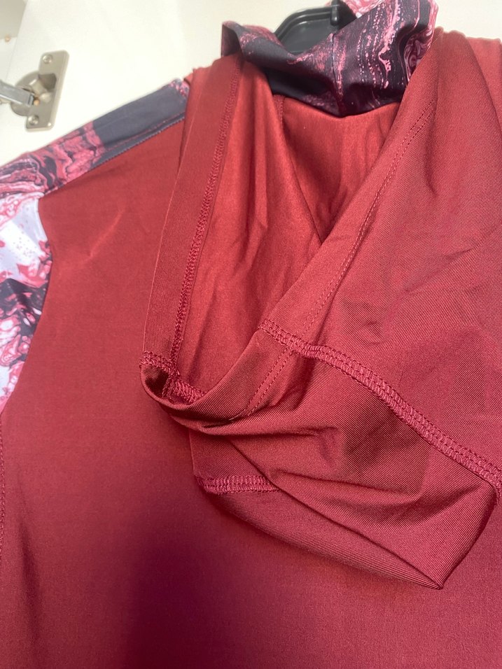 Bordo Uzun Kollu Yüksek Yakalı Kadın Gömlek - Görsel 5