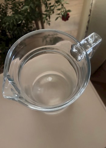 Şeffaf Plastik kapak cam Sürahi - Görsel 4