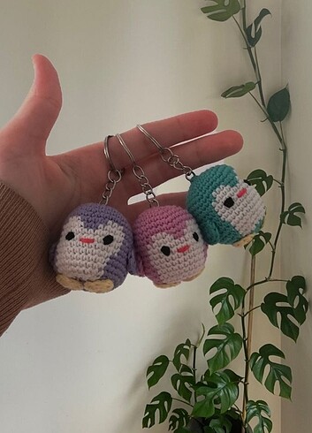 Amigurumi anahtarlık penguen 