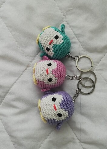 Beden Renk Amigurumi anahtarlık penguen