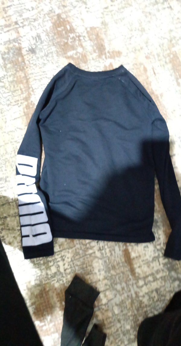 erkek Siyah Puma Baskılı Sweatshirt - Görsel 2