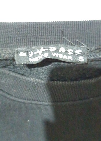 Siyah Baskılı erkek Sweatshirt - Görsel 2