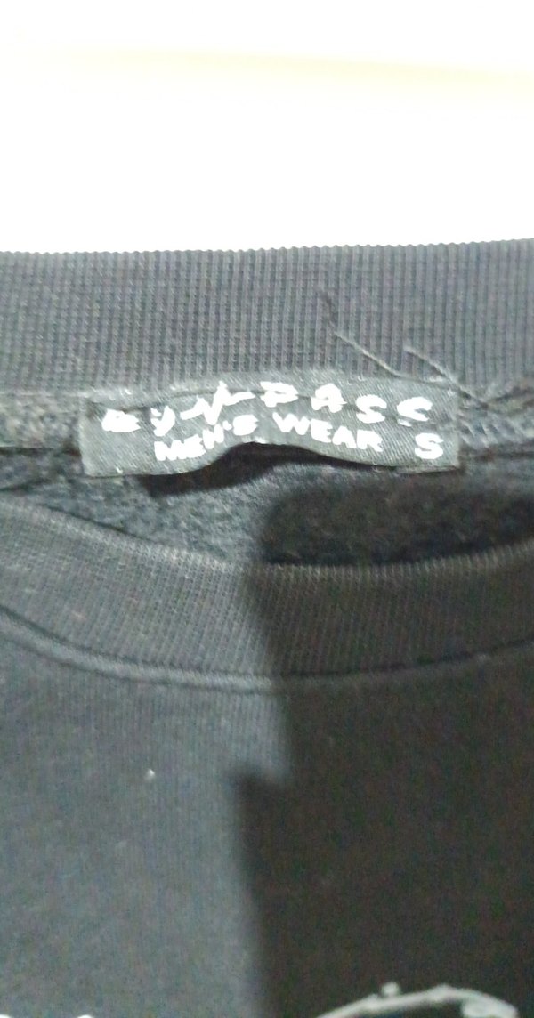 Siyah Baskılı erkek Sweatshirt - Görsel 2