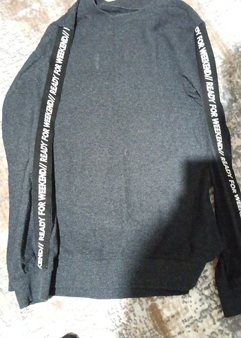 Gri Erkek Uzun Kollu Sweatshirt - Görsel 2