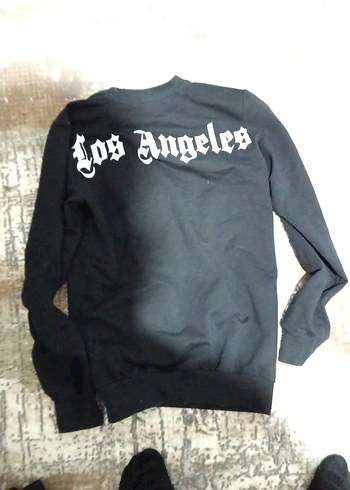 Siyah Erkek Bisiklet Yaka Sweatshirt - Görsel 3